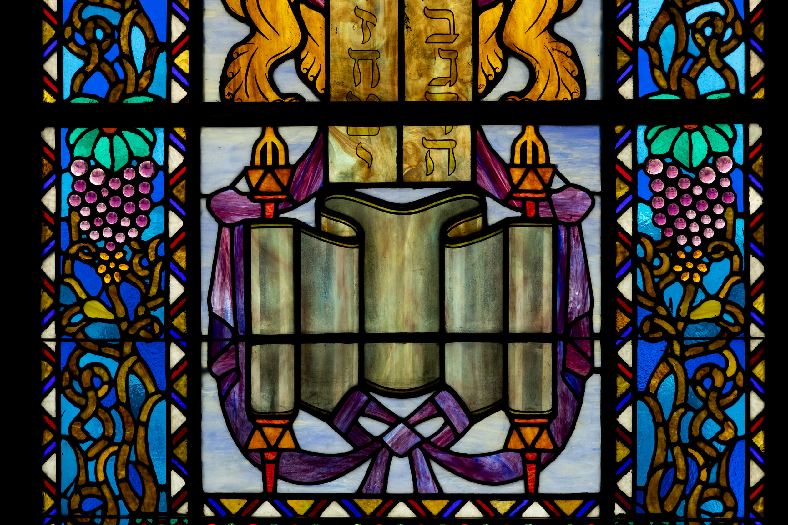 intricate stained glass windows